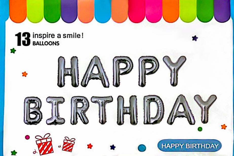 Happy Birthday Foil Balloons Set