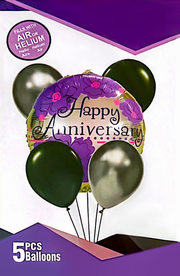 Happy Anniversary Foil Bolloon (Purple)