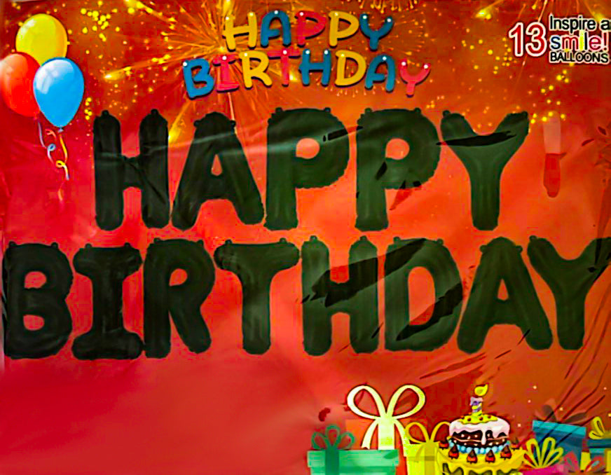 Happy Birthday Foil Balloons Set