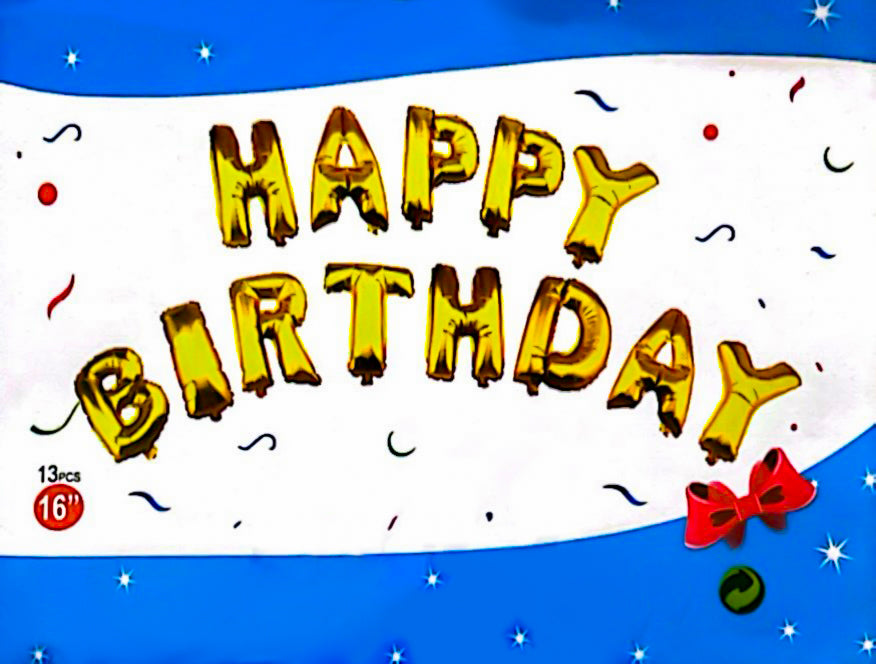 Happy Birthday Foil Balloons Set