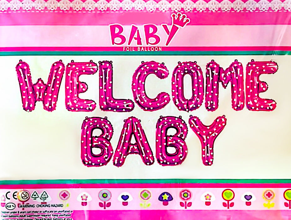 WELCOME BABY FOIL BALLOONS
