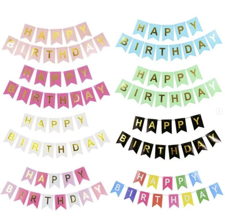 Happy Birthday Card Bunting Banner