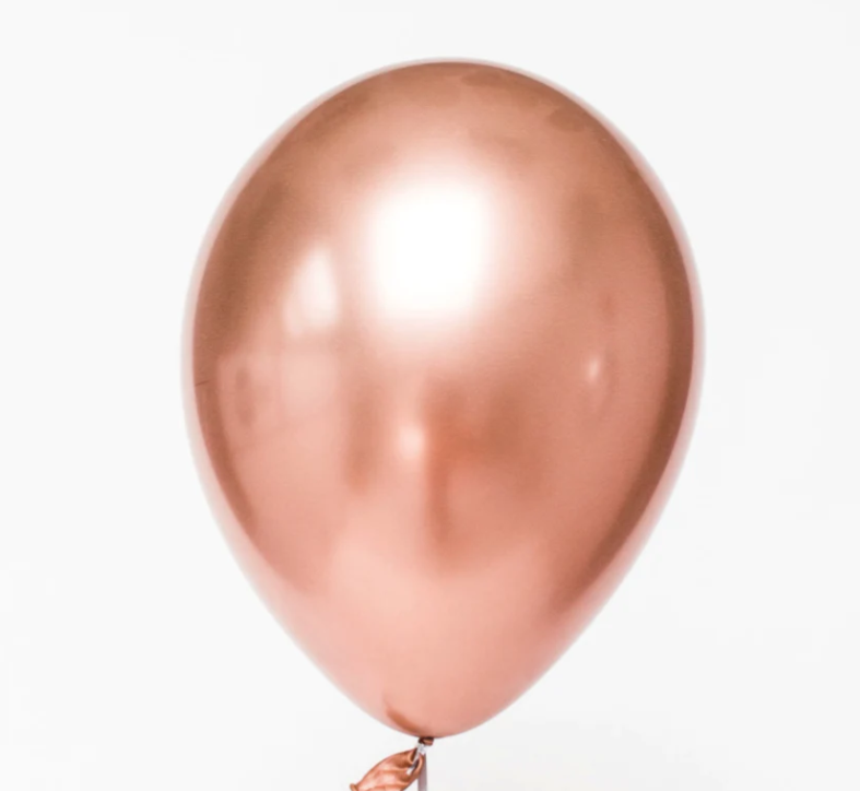 Chrome, Metallic, Shiny Latex Balloons 10" Inch - Single color 10 Pc