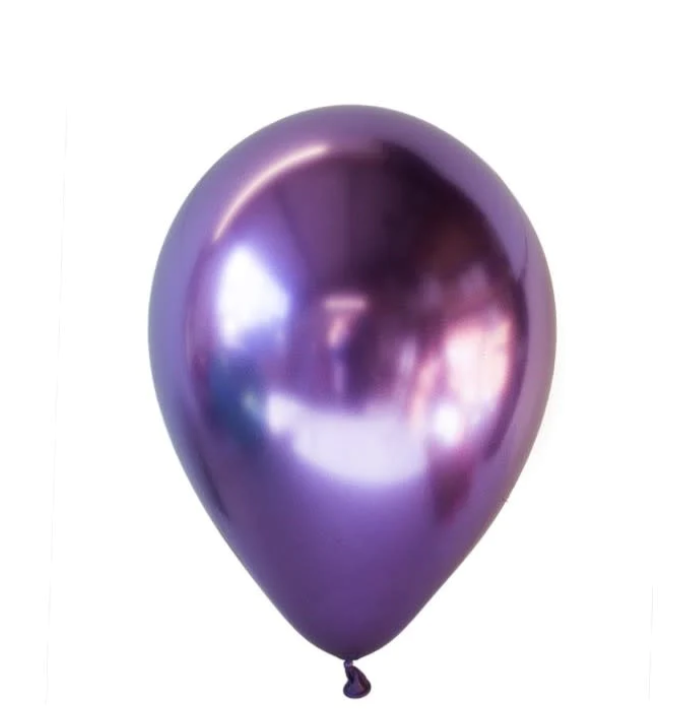 Chrome, Metallic, Shiny Latex Balloons 10" Inch - Single color 10 Pc