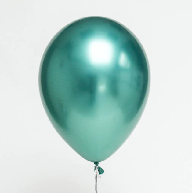 Chrome, Metallic, Shiny Latex Balloons 10" Inch - Single color 10 Pc