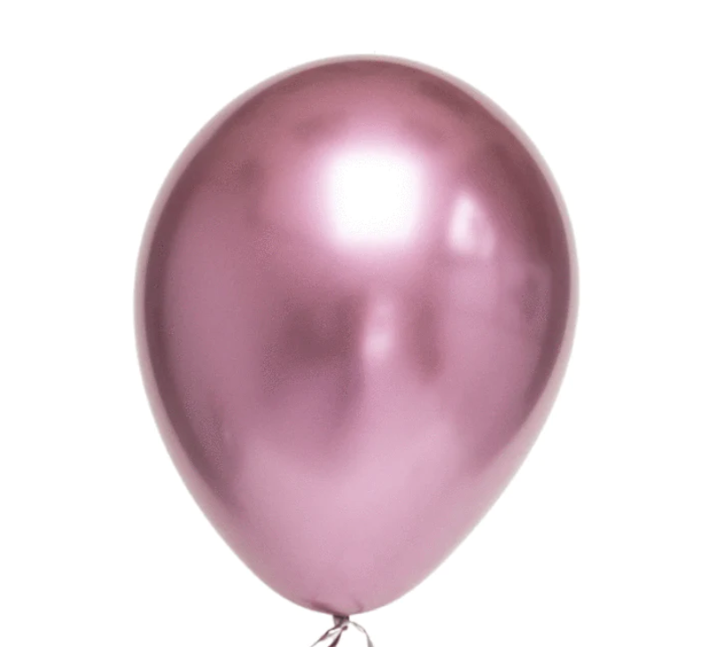 Chrome, Metallic, Shiny Latex Balloons 10" Inch - Single color 10 Pc