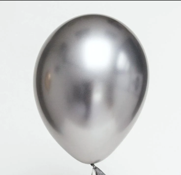 Chrome, Metallic, Shiny Latex Balloons 10" Inch - Single color 10 Pc