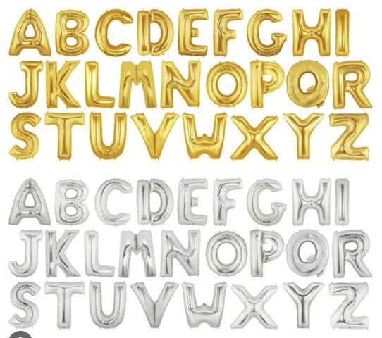 Alphabets Foil Balloon - 16" Inch - Single Piece